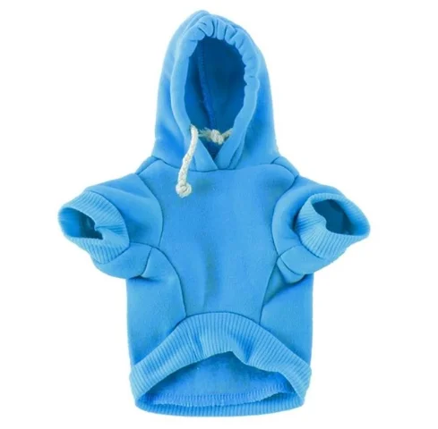 

Pure color blank pet dog apparel with hat small dog warm hoodies, Plain