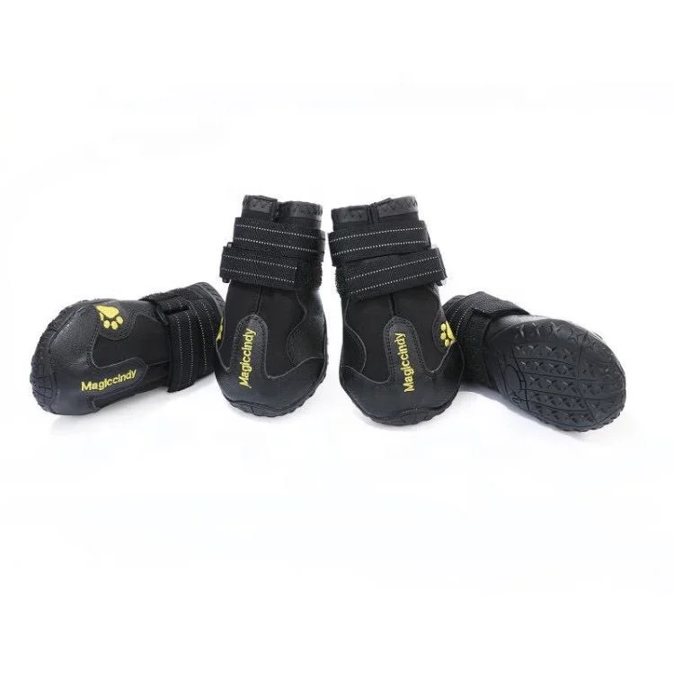 

HCPET Red Pet Shoes For Dog Booties, Waterproof Dog Boots Waterproof Dog Shoes For Summer Winter, Fashion Dog Shoes For Dogs, Black , red