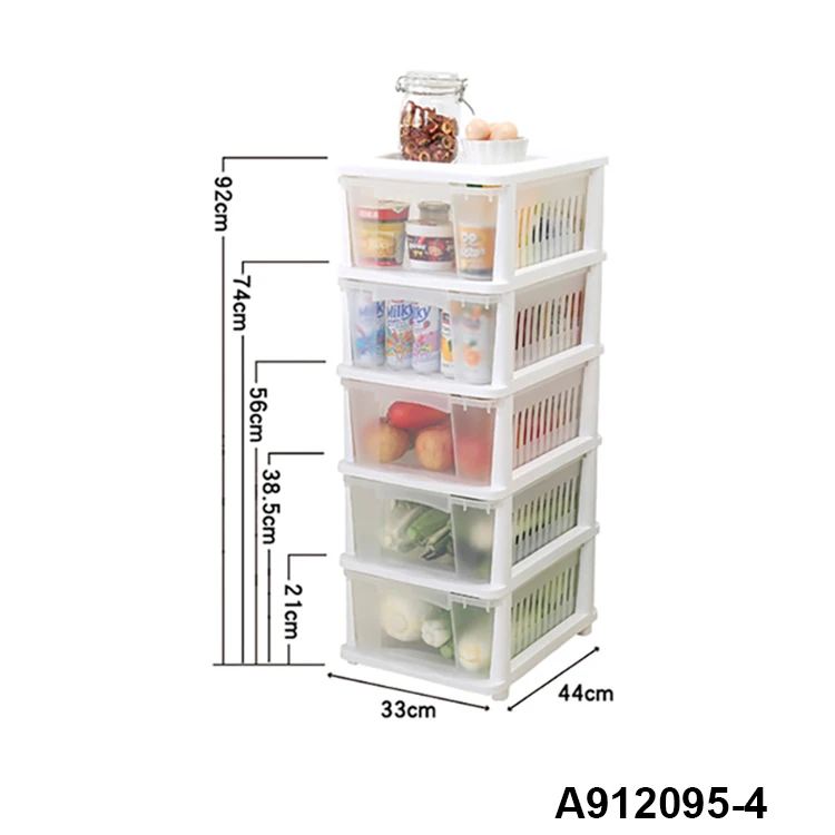 
Transparent stracked four layers Storage drawer with Hollow out 