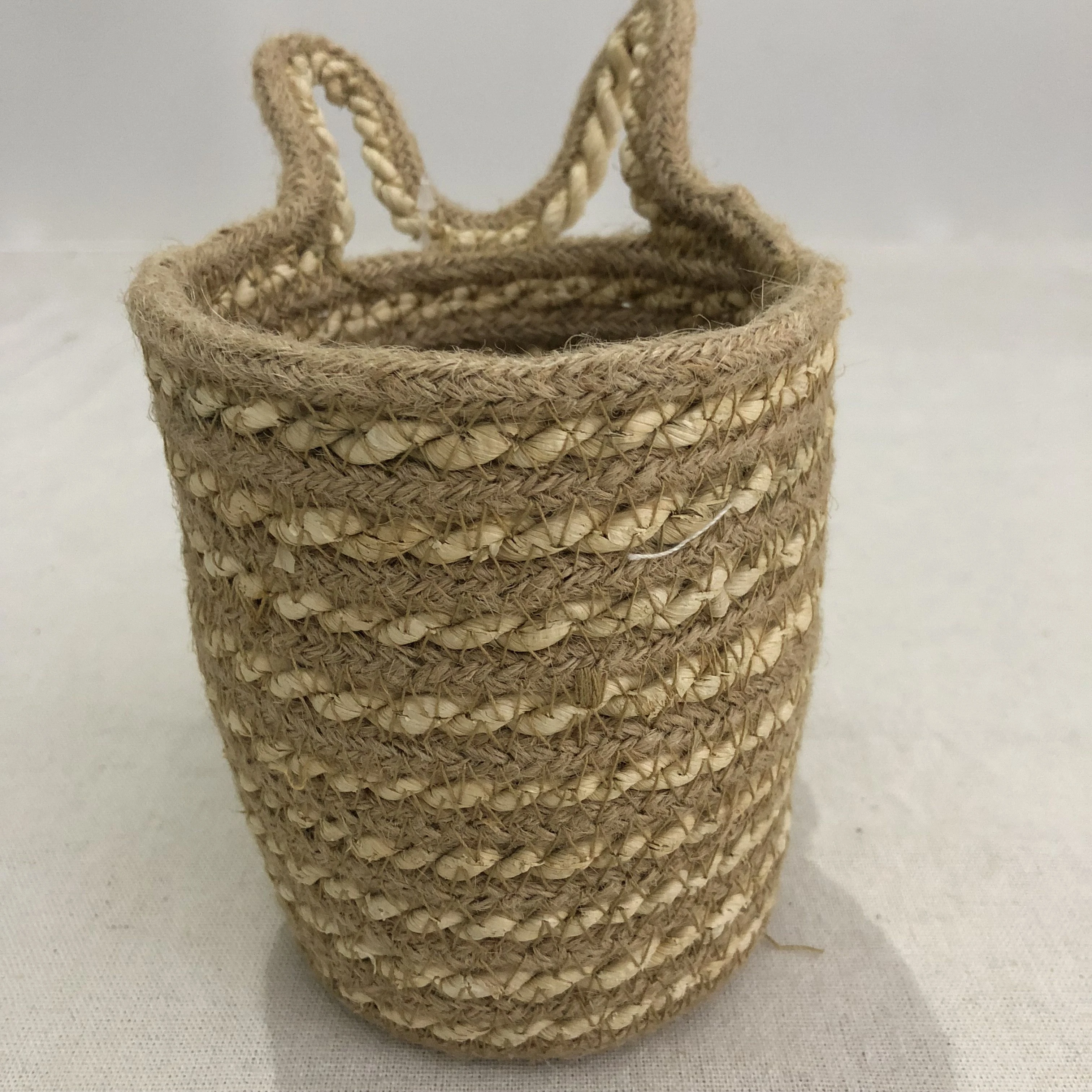 
jute and corn husk mix cute practical pen container 