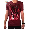 Custom Cotton Red Reversible Sequin T-shirt Rabbit Jupe Longue Reversible Sequin Embroidery Patch Change Color