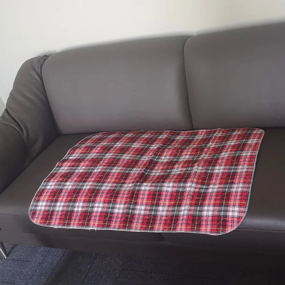 Factory Wholesale Plaid Washable Dog Pee Pads Reusable Sofa Bed Car