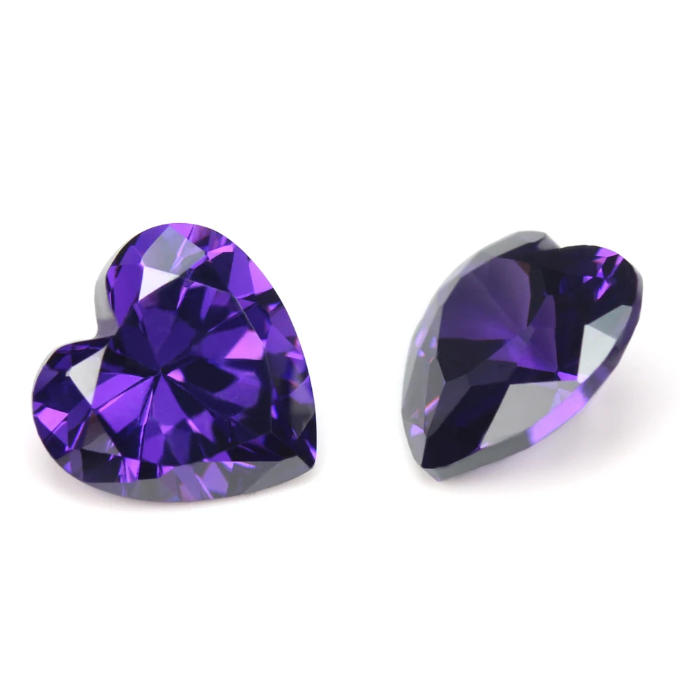 Spilla Da Cravatta Oro Con Zirconi Cubici Viola Ametista - EPTT503