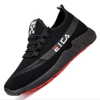 

Manufacturer online wholesale factory low price summer breathable mesh black custom casual cheap men sports running shoes