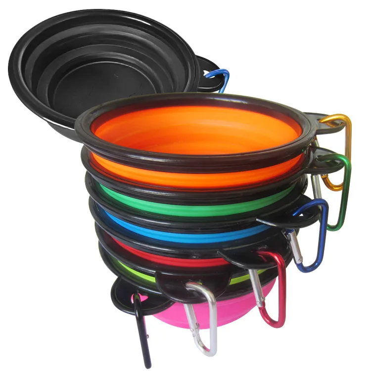 

Portable Foldable Travel Pet Bowls collapsible silicone dog bowl, N/a