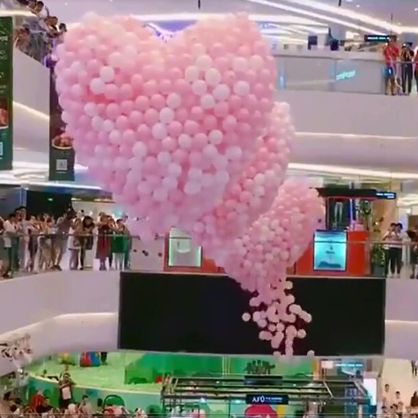 Heart Shaped Balloon Drop Net For
