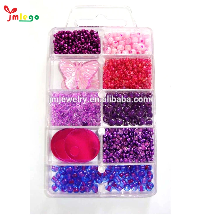 Factory Wholesale Fashionable Plastic Beads Crystal Beads Seed Beads
