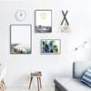 New Design Nordic Simple Style Wall Decoration Set Canvas Printing Art with Picture frame clock Storage rack