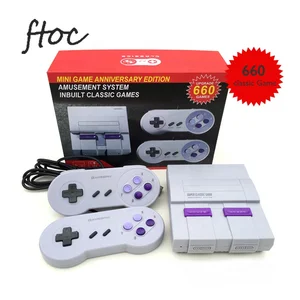 Retro Classic Video Game Console Mini TV Game Consoles Built-in 660 TV Video Games for SN ES with Double Controllers For Gift