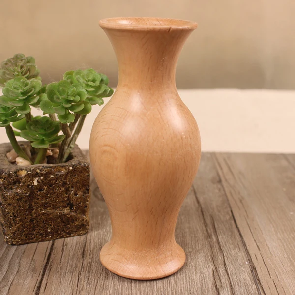 natural wood vase ,table flower vases decorative wooden vase