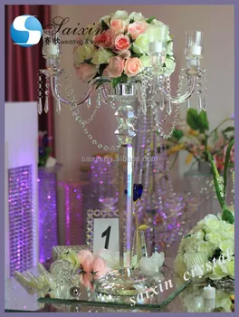 2015 New Crystal Candelabra Decoration For Wedding Tables Flowers