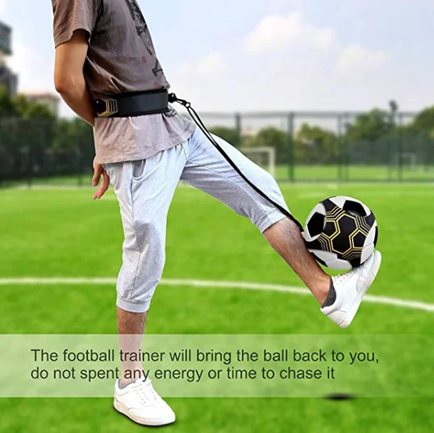 Football Kick Trainer Soccer Kick Train Practice Aid Band Adjustable Waist Belt