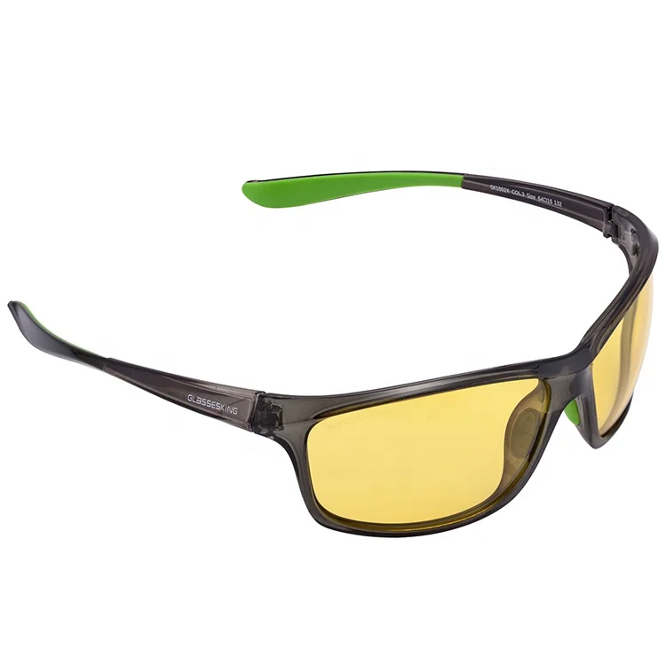 

Men Women TR90 Polarized Yellow lens Fit Face Black Sports Sunglasses GK1000X3