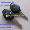 high quality 3 button remote key shell replacement for Mit (blade tip with groove, removable MIT8 blade)