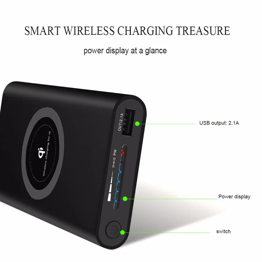 New products universal 10000mah fast charging qi wireless charger power bank high quality portable power bank wireless charger - ANKUX.COM