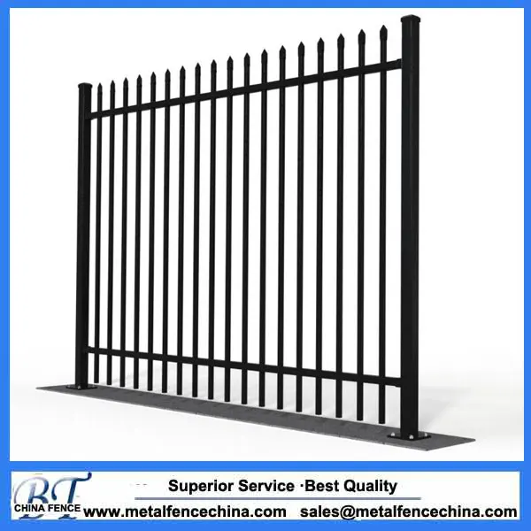 6ft Height Ornamental Powder Coated Cheap Used Wrought Iron Fence