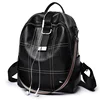 buy modern black haversack bag knapsacks lady's custom mini leather backbag woman