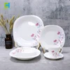 Tempered Opal Ware Opal Glassware Square Glass Dinner Set