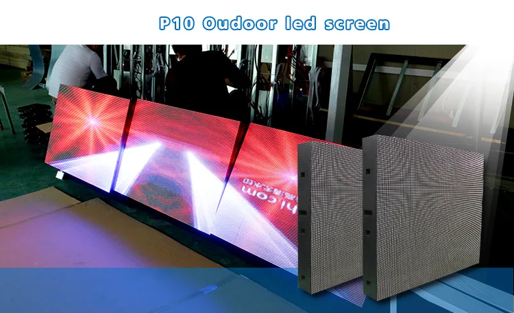 High brightness p10 Outdoor digital led advertising billboard display video wall