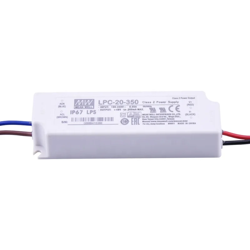 

Mean Well LPC-20-350 20W 350ma LED Driver flood flights led driver