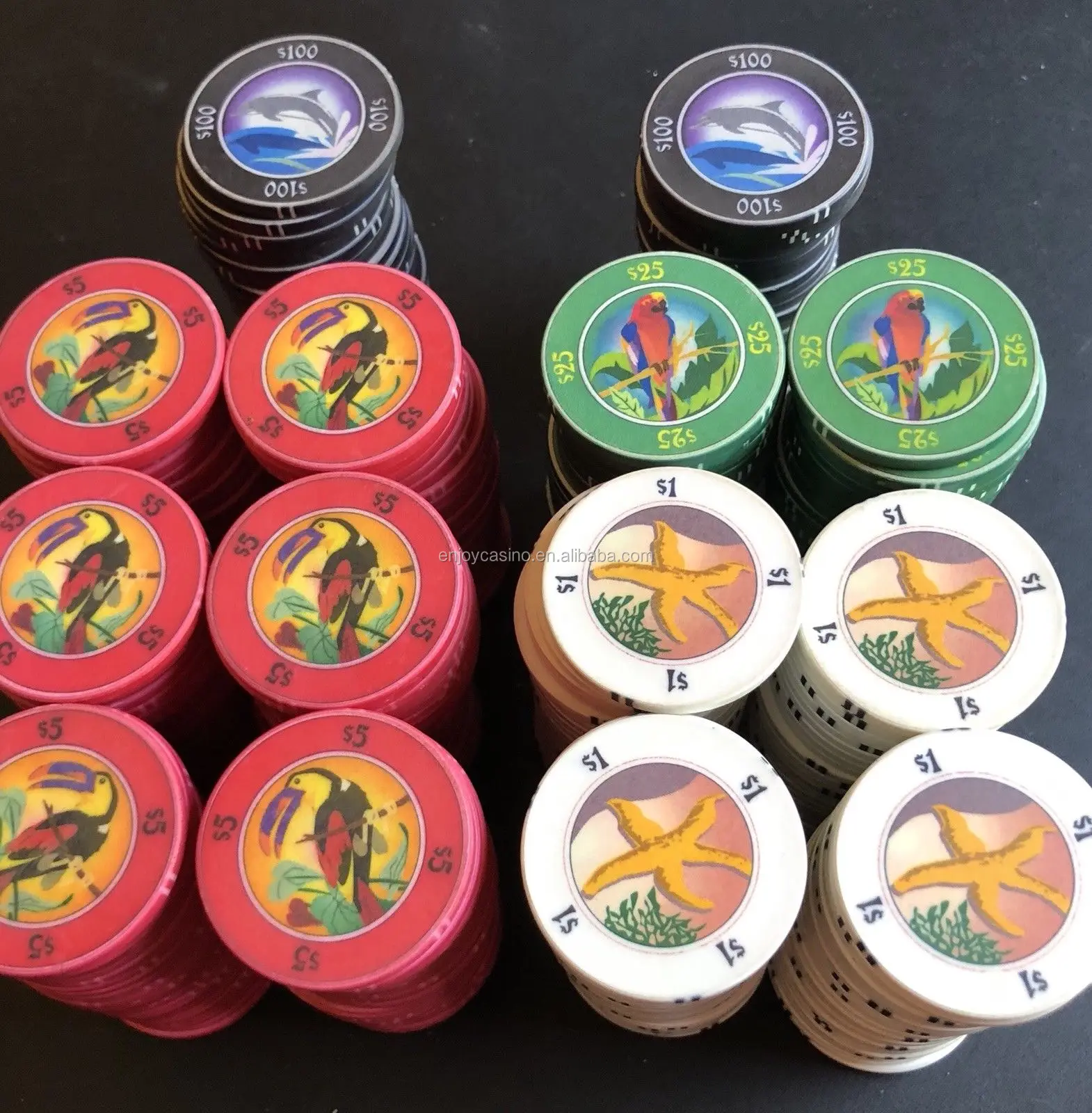 Custom Poker Chips Ceramic Chips Plastic Poker Chip Set For Gambling