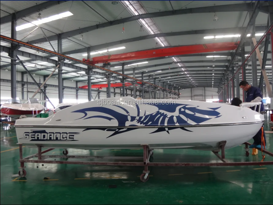 
New SJFZ16 Fiberglass water jet Boat powered by personal watercraft 6 person wave runner CE approved 