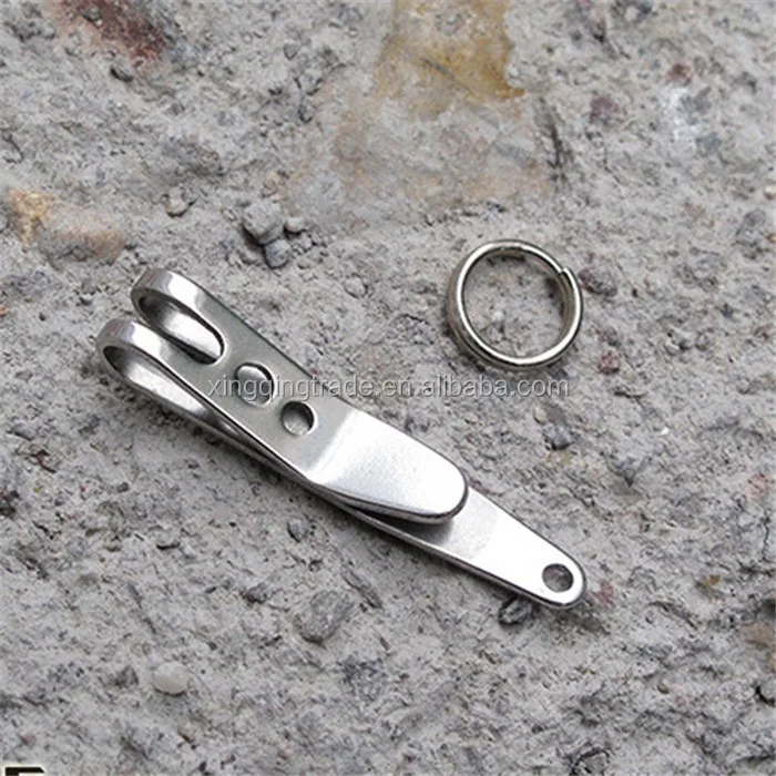 Edelstahl Pocket Suspension Clip EDC Keys Werkzeuge Schlüsselbund S hj 