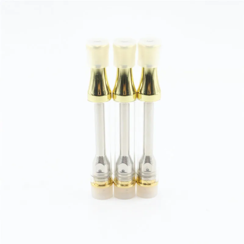 

510 thread .5ml ceramic metal tip cbd vape pen cartridge, Gold/silver