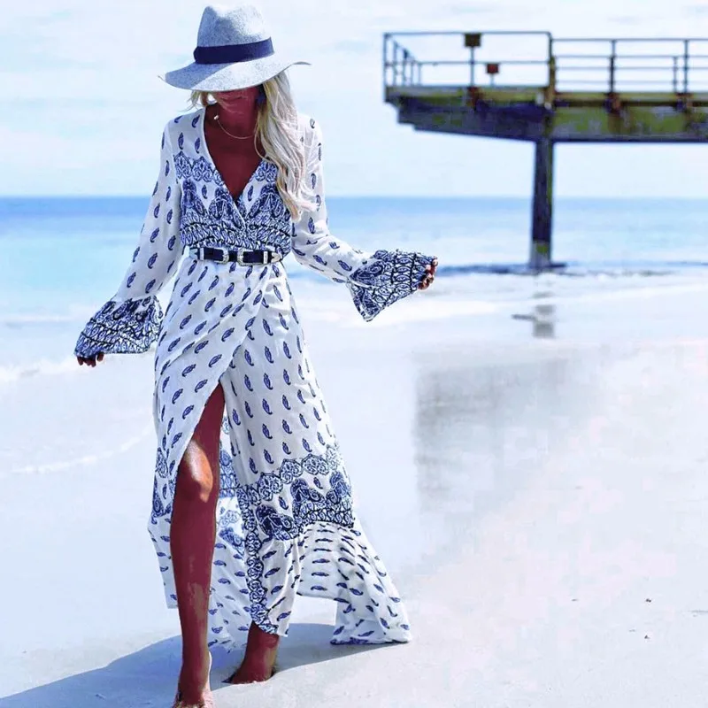 white sexy beach dress