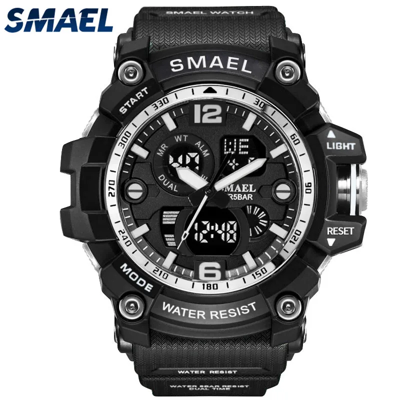 

SMAEL 1617B new product charm mens sports watch quartz led digital wrist watches, Blue;orange;khaki;gold;white