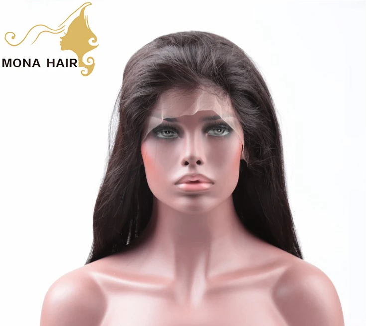 

150% Density Natural Straight Full Lace Wig Brazilian human Hair