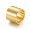 MECYLIFE Brushed Finishing Ring Wide Plain Stainless Steel Band Men's Ring