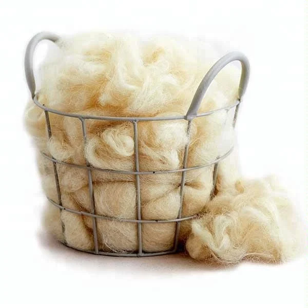 
Raw Washed Carded Sheep Wool Tops Wool Fiber for Spinning 