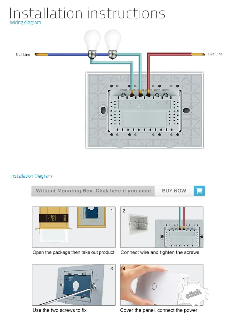 Livolo touch control switch схема