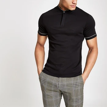 black collard shirt