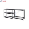 matte black metal steel rack kitchen storage 4 shelf shelving unit