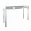 High quality modern sparkly crushed diamond 3 drawer mirrored dressing table
