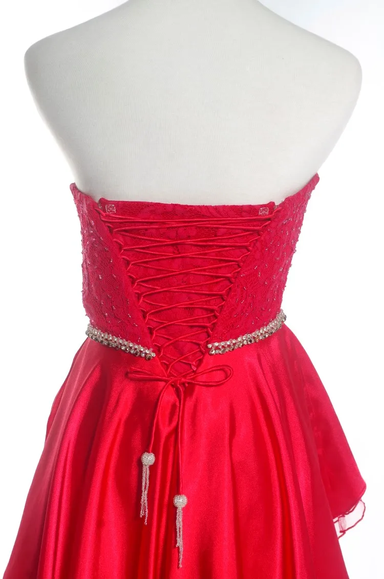 
Hot Sale Tight Graceful High Low Stain Beaded Puffy Long Tight Party Prom Dresses bondage evening dress 