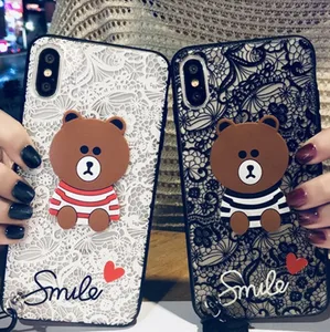 Lace Pattern Plastic Back Case iPhone X XS XR XS Max