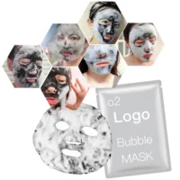 

Purifying skin brightening wash-off dirt o2 oxygen carbonated sheet bubble mask face