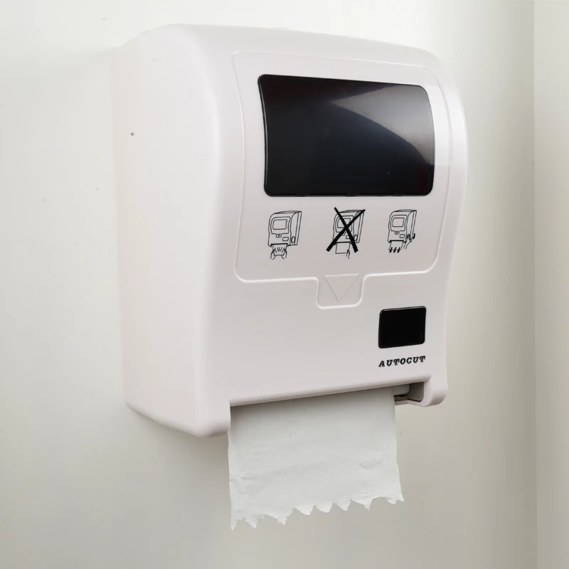 Automatic Cutting Paper Dispenser Plastic Wall Mounted Bathroom Hand