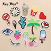 Custom Embroidered Cactus Eye Coconut tree Heart Chips Kids Patches For Clothing