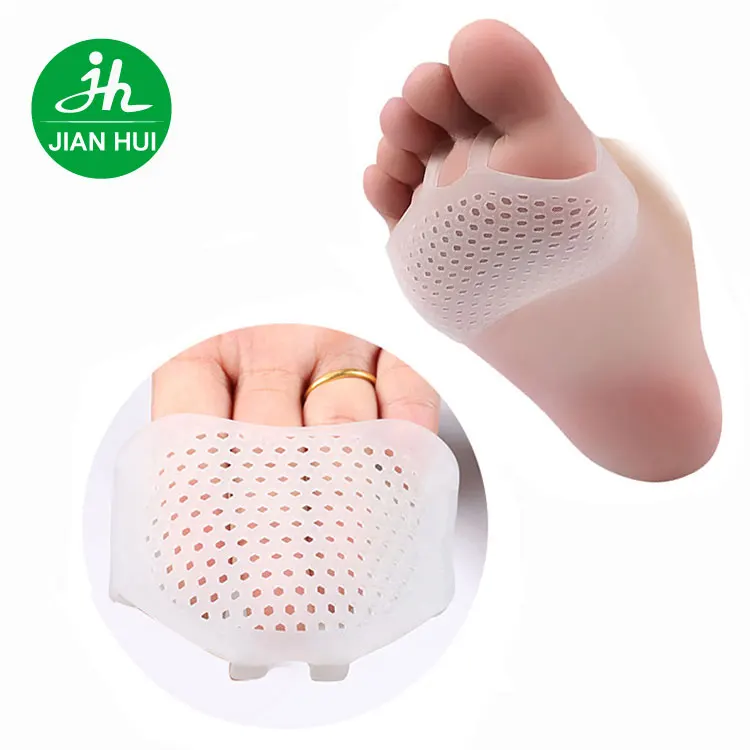 

Elastic soft honeycomb gel silicone forefoot metatarsal cushion pads