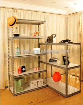 Iron Light Diy Slotted Angle Rack With Adjustable Shelf Bracket