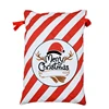 hot sale high quality Xmas gift drawstring Cotton Santa bags Sacks with Drawstring for Xmas Presents