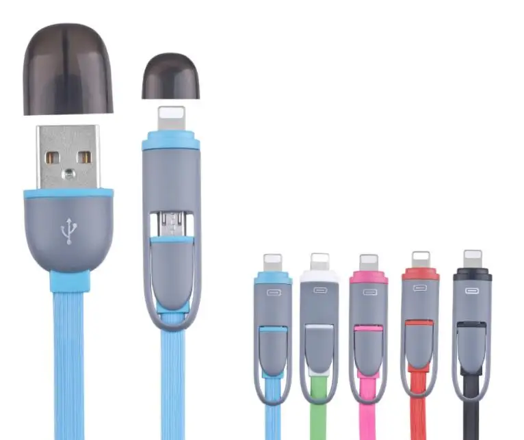 2018 New Product 2 In 1 Tpe Usb Cable Multipurpose Usb Charger Data Cable For Android Ios Smartphones Tablets