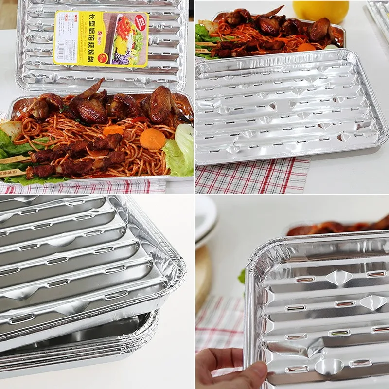 Customable Barbecue Aluminum Disposable Aluminium Foil Bbq Grill Tray