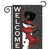 Wholesale Hot OEM quality durable white snow man printing Christmas garden flags