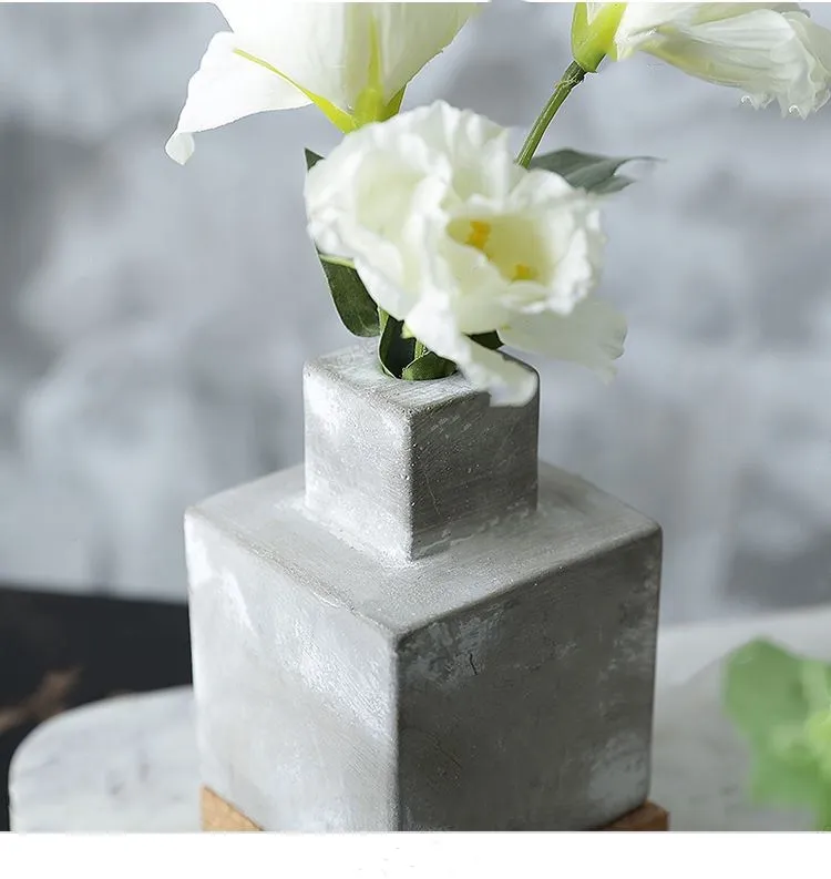 Cement Flower Vase For Gift Buy Cement Flower Vase,Flower Vase,Vase