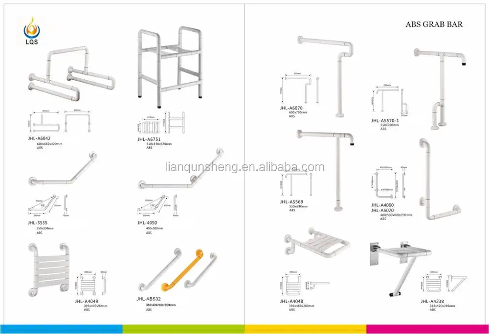 Lshaped Bathroom Abs Shower Grab Bar/handle/handrail In Ktv/restroom ...